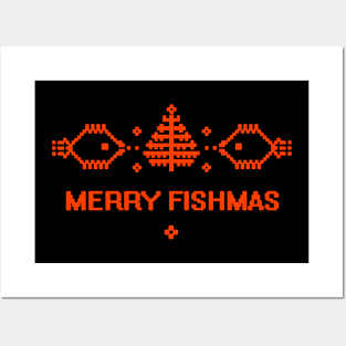 merry christmas 8 bit Posters and Art